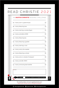 Read Christie 2021 – the Agatha Christie Reading Challenge