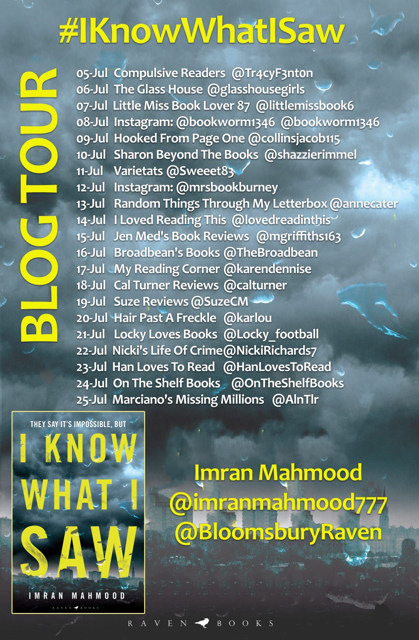I Know What I Saw by Imran Mahmood online blog tour banner