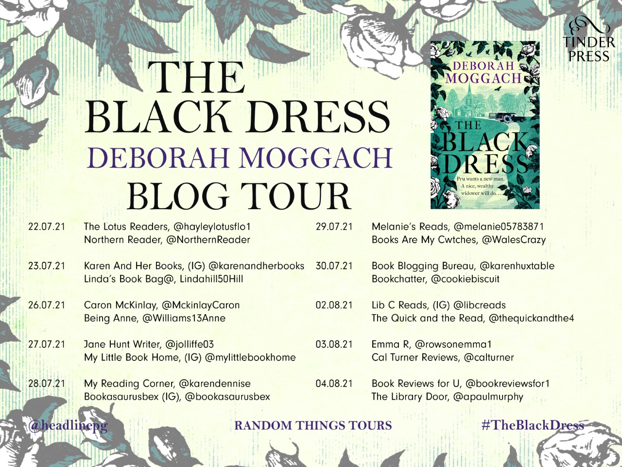 The Black Dress by Deborah Moggach online blog tour banner