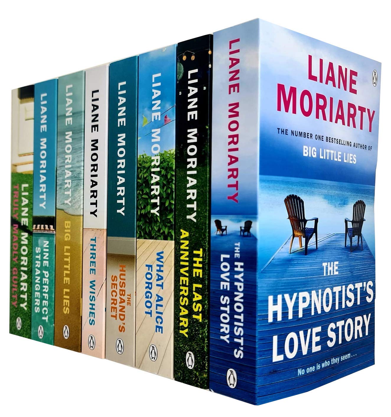 Liane Moriarty Collection 8 Books Set (The Hypnotist's Love Story,The Last Anniversary,What Alice Forgot,The Husband's Secret,Three Wishes,Big Little Lies,Nine Perfect Strangers,Truly Madly Guilty): Amazon.co.uk: Liane Moriarty, The Hypnotist's Love ...