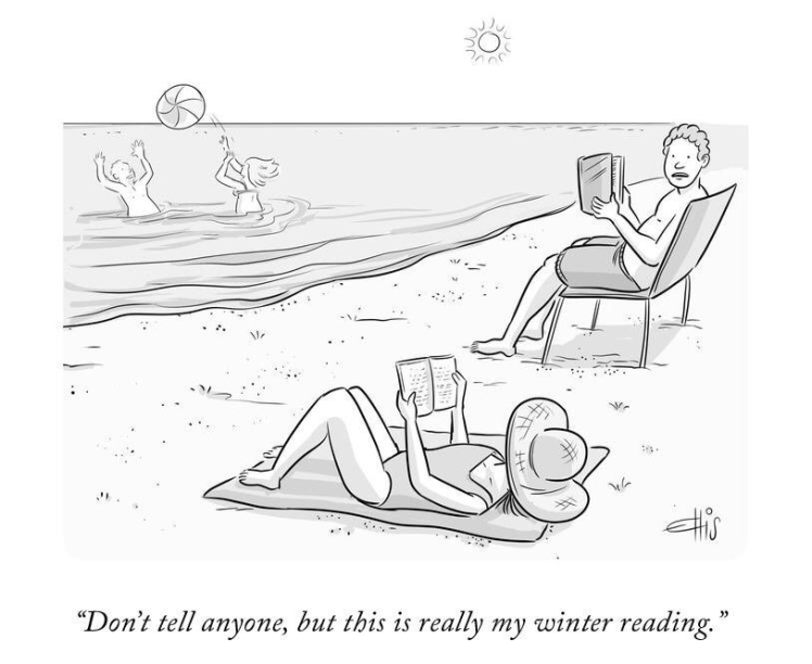 beach reads cartoon